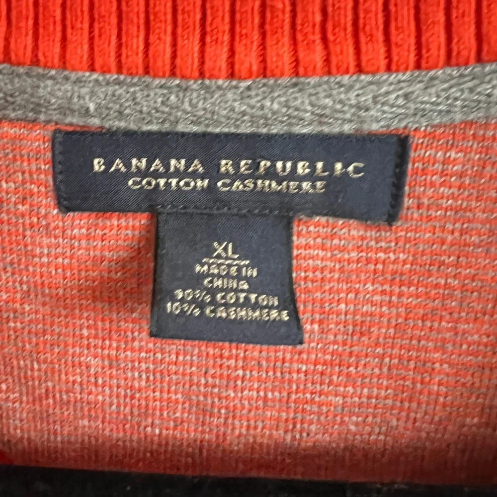 Banana Republic Sweater Mens Orange‎ Crewneck Cotton Cashmere Pullover Classic